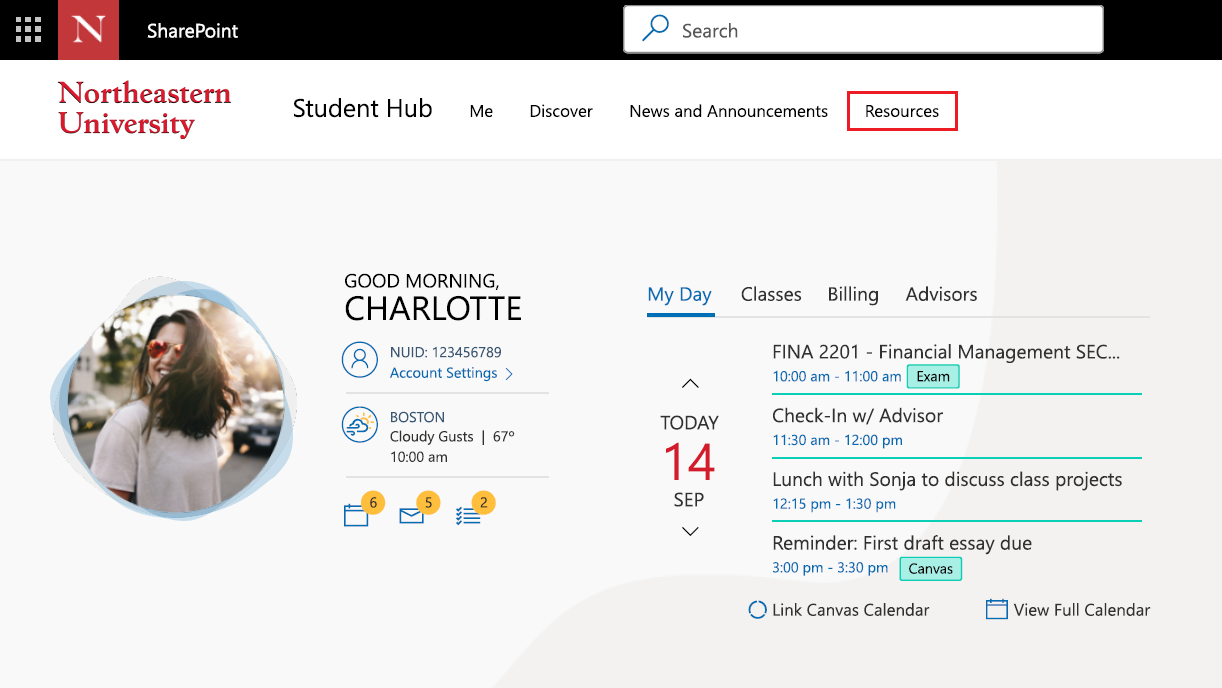 what-resources-and-links-are-available-on-the-student-hub
