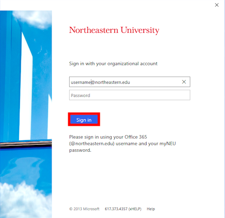 Northeastern Office 365